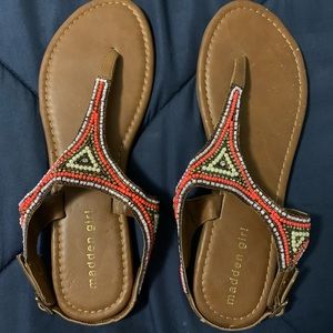 Madden Girl Beaded Sandals